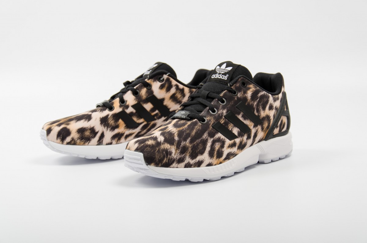 basket adidas zx flux leopard