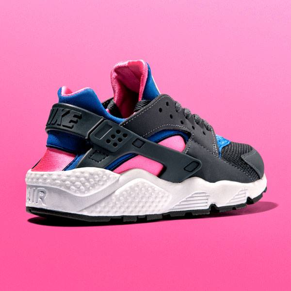 nike huarache bleu noir