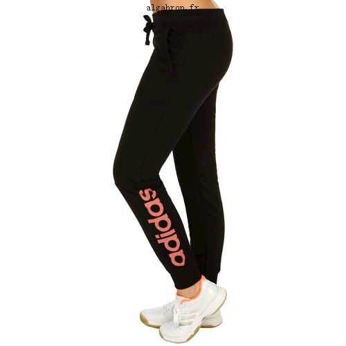 jogging femme adidas noir et rose